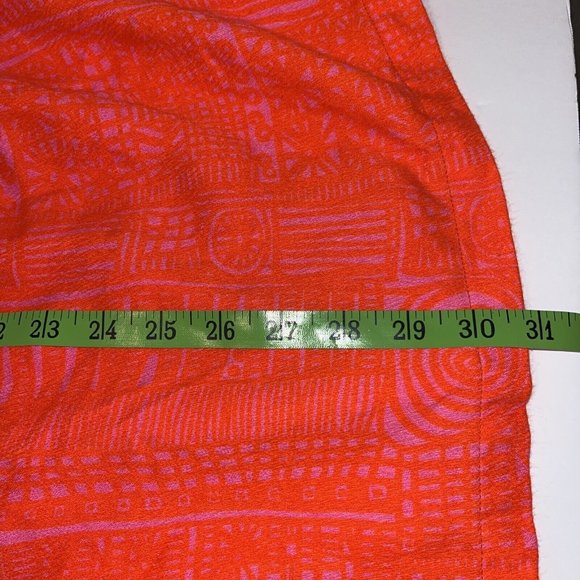 VTG 70’s Pennys Hawaiian Tropical Bright Orange Camp Shirt Sz Medium - Picture 8 of 8